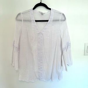 Breezy white bohemian tunic